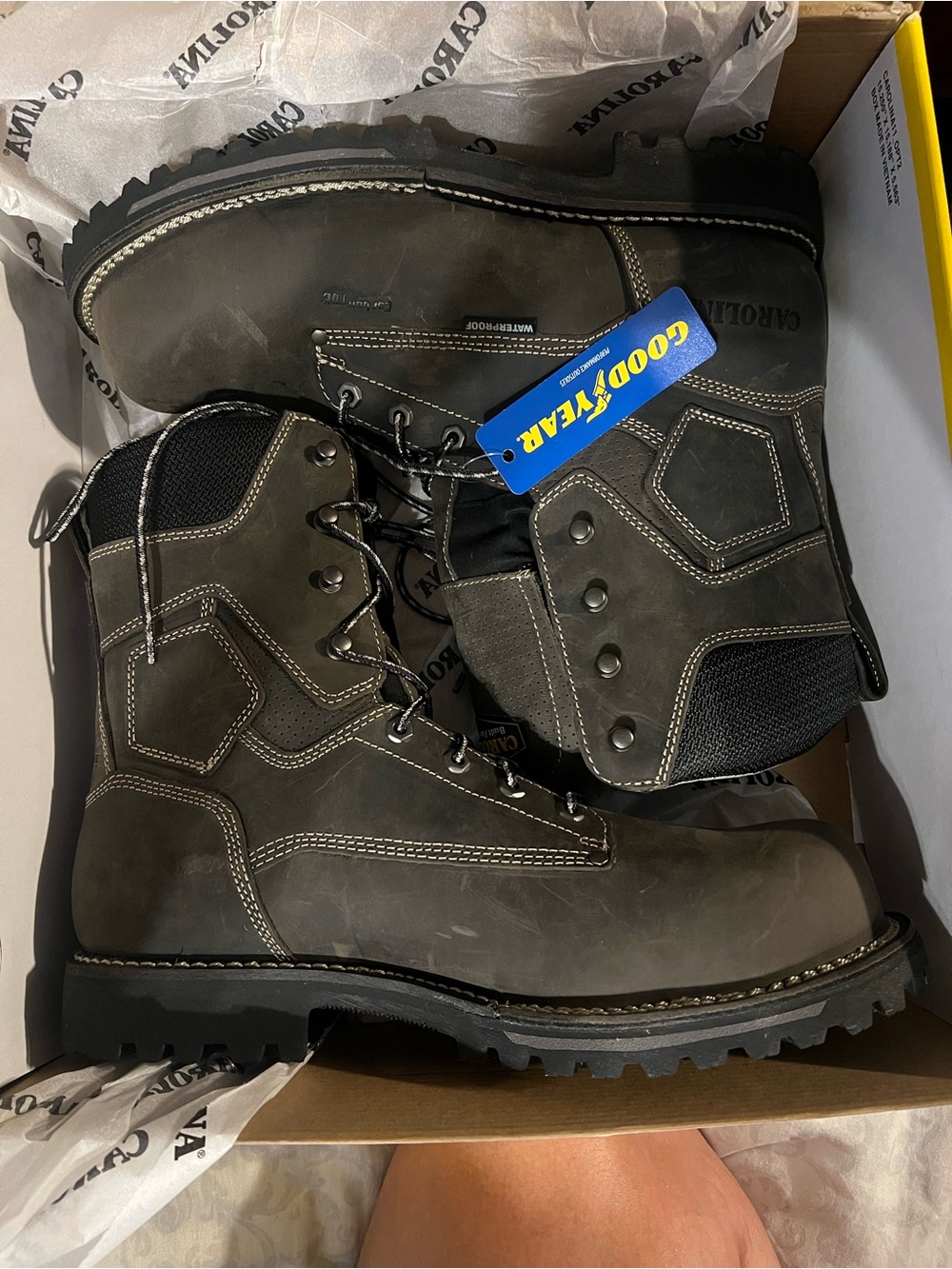 Goodyear Men's Gray Waterproof Work Boots